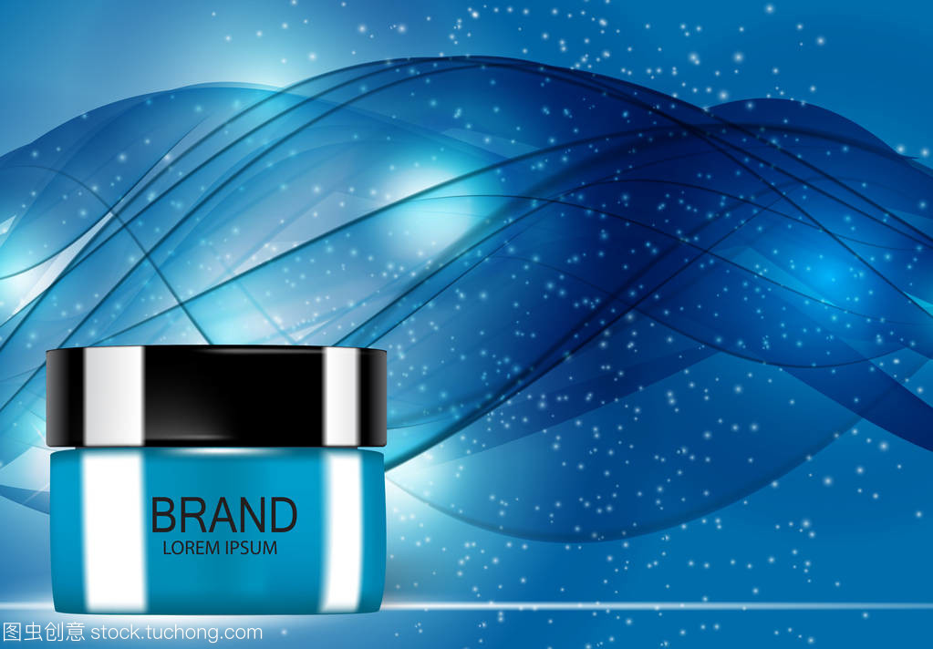 纯净呵护 3D现实载体插图下的婴儿护肤产品设计模板